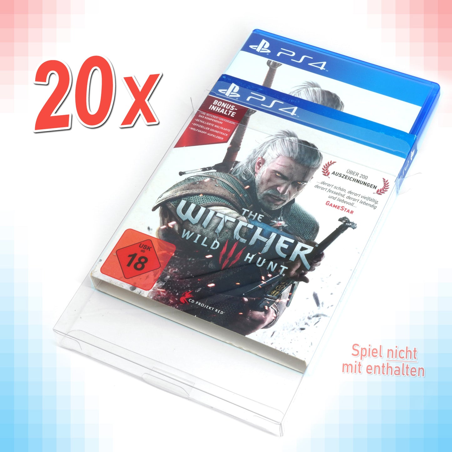 Schutzhüllen für PS3 / PS4 / PS5 Spiele OVPs mit Schuber