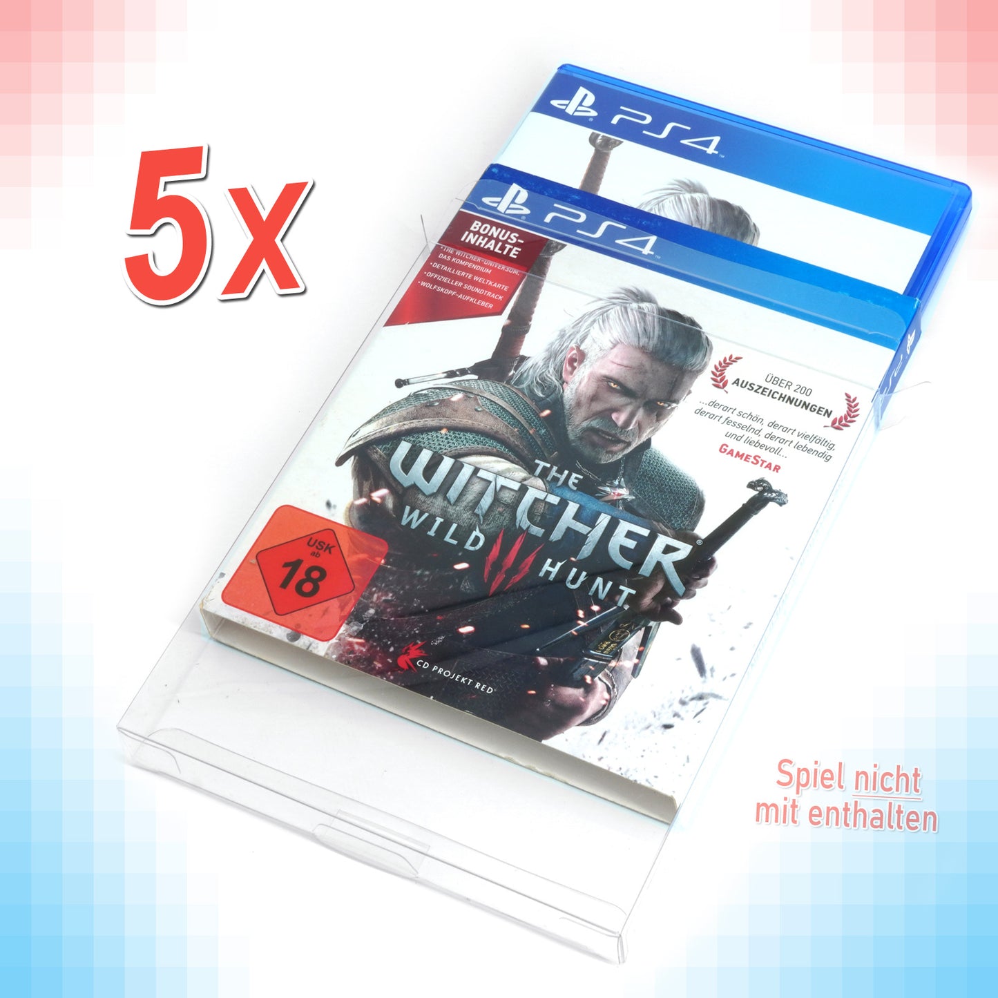 Schutzhüllen für PS3 / PS4 / PS5 Spiele OVPs mit Schuber