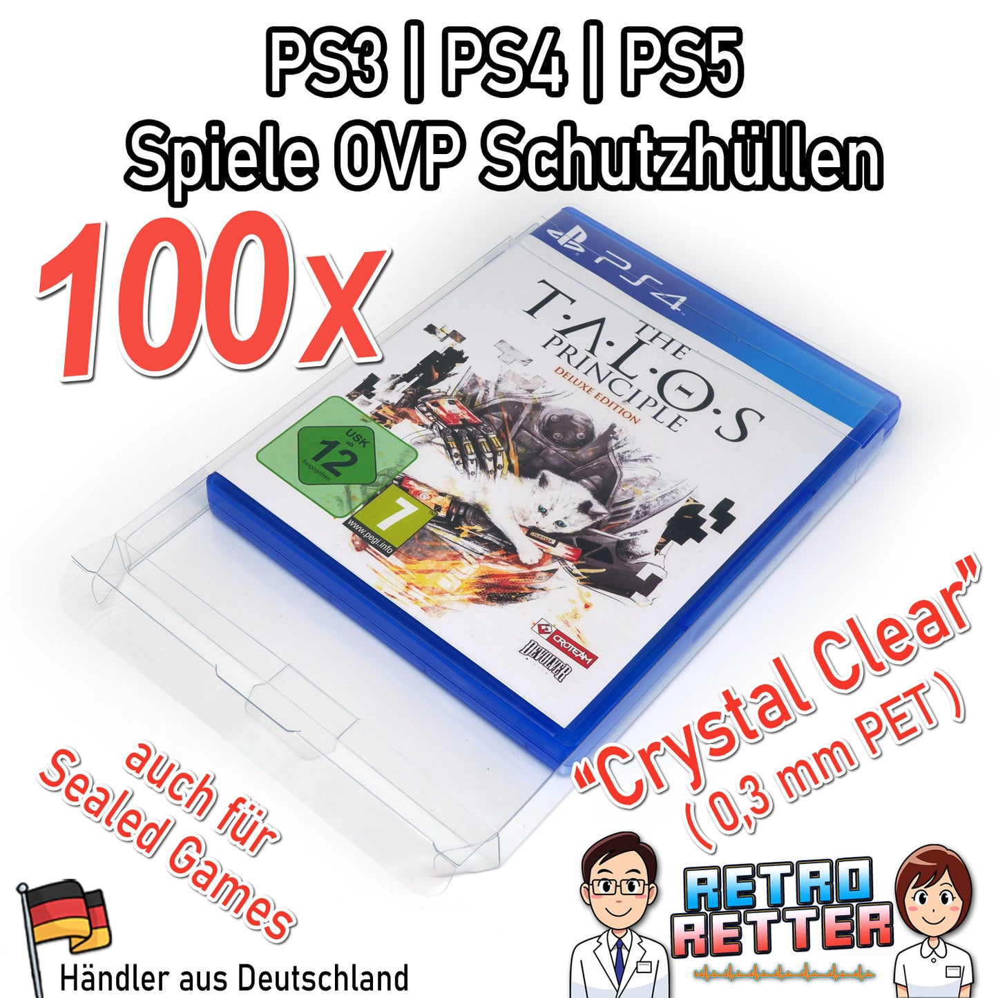Sony PS3/PS4/PS5 Spiele OVP Schutzhüllen