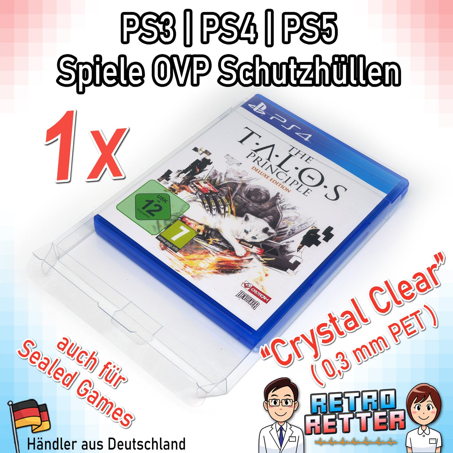 Sony PS3/PS4/PS5 Spiele OVP Schutzhüllen