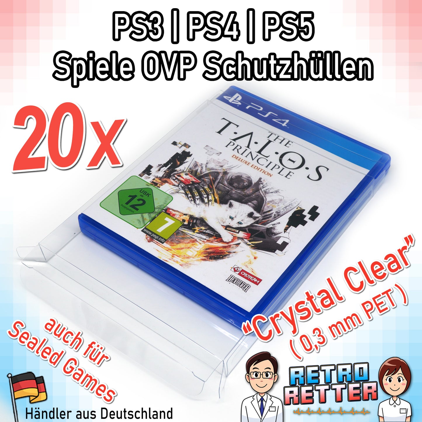 Sony PS3/PS4/PS5 Spiele OVP Schutzhüllen