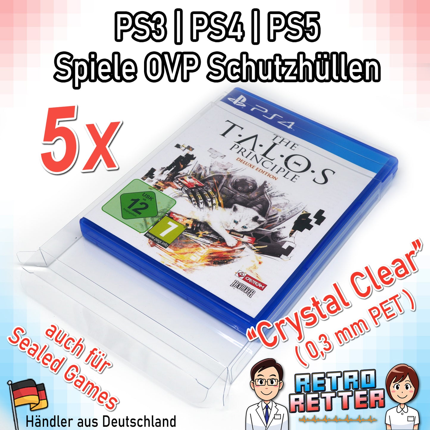 Sony PS3/PS4/PS5 Spiele OVP Schutzhüllen