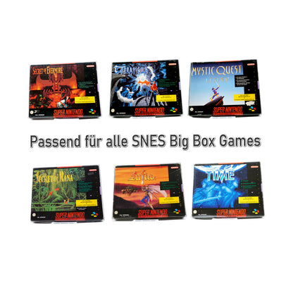 Super Nintendo Big Box Spiele OVP Schutzhüllen