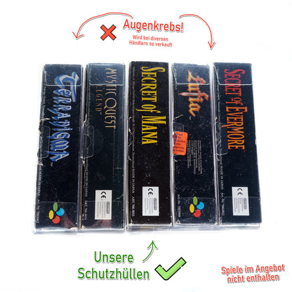 Super Nintendo Big Box Spiele OVP Schutzhüllen