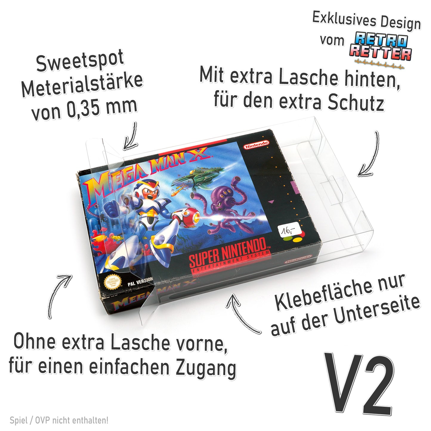 Super Nintendo Spiele OVP Schutzhüllen