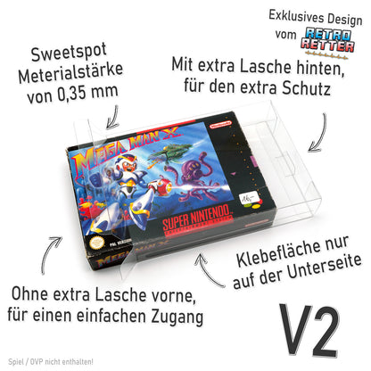 Super Nintendo Spiele OVP Schutzhüllen