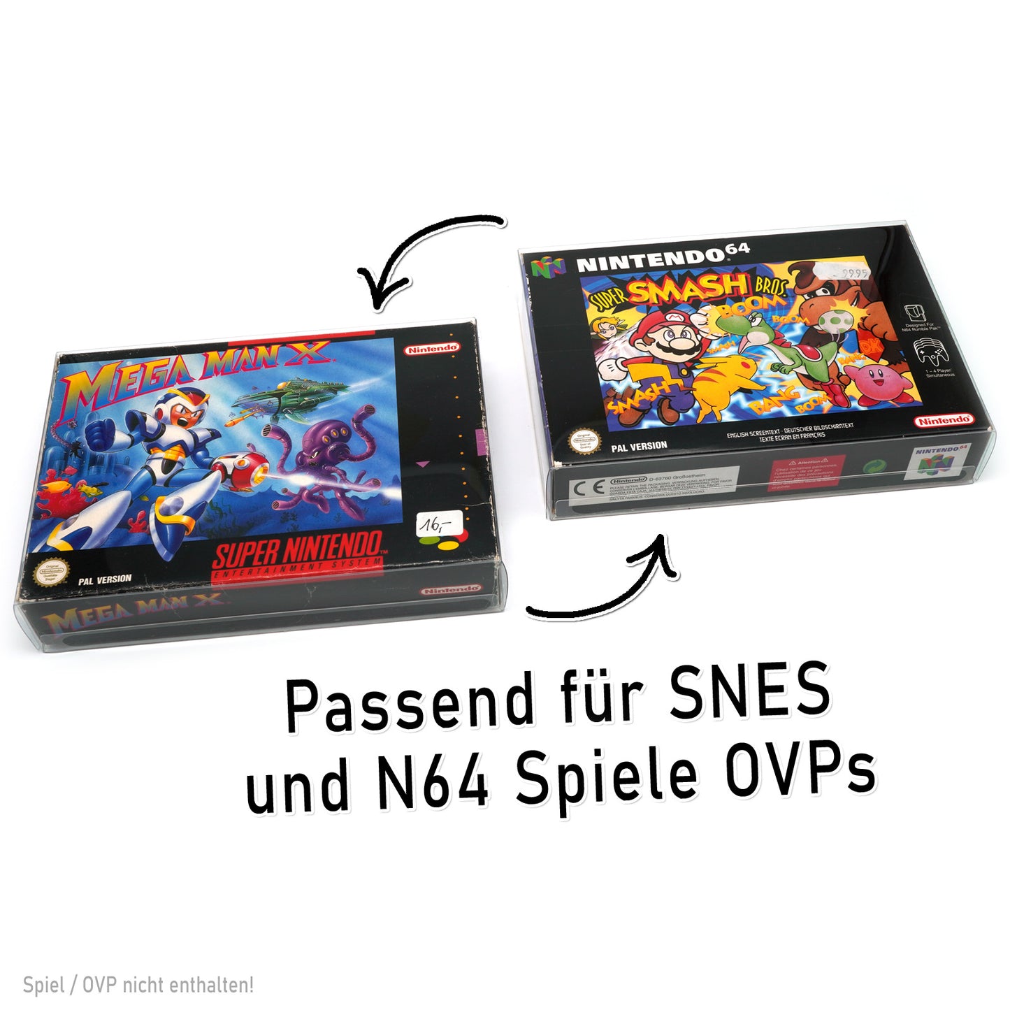 Super Nintendo Spiele OVP Schutzhüllen
