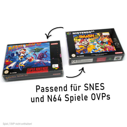 Super Nintendo Spiele OVP Schutzhüllen