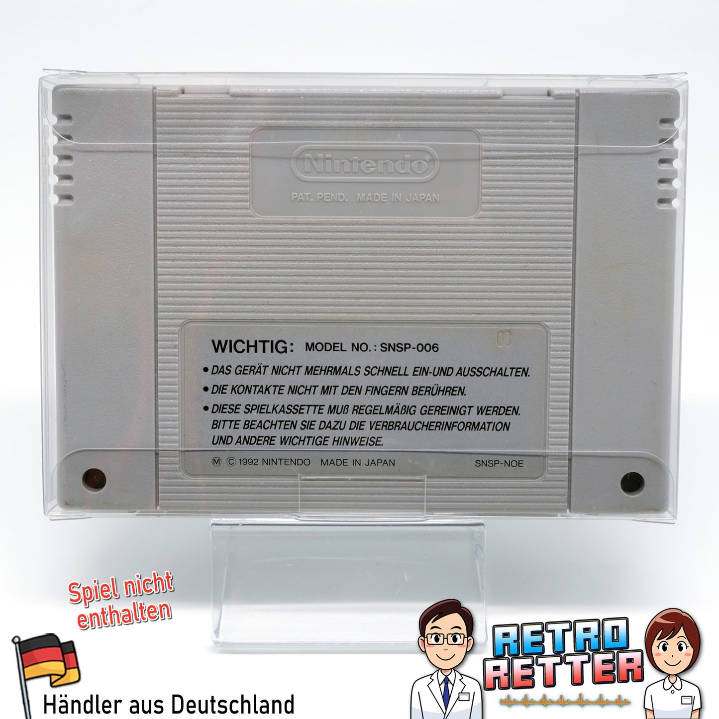 Super Nintendo Spiele Modul Schutzhüllen