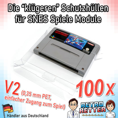 Super Nintendo Spiele Modul Schutzhüllen