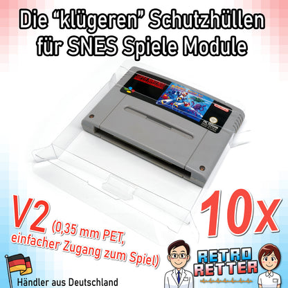Super Nintendo Spiele Modul Schutzhüllen