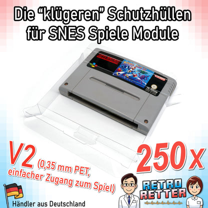 Super Nintendo Spiele Modul Schutzhüllen