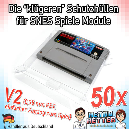 Super Nintendo Spiele Modul Schutzhüllen