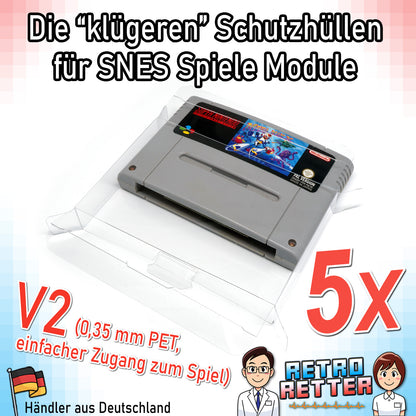 Super Nintendo Spiele Modul Schutzhüllen