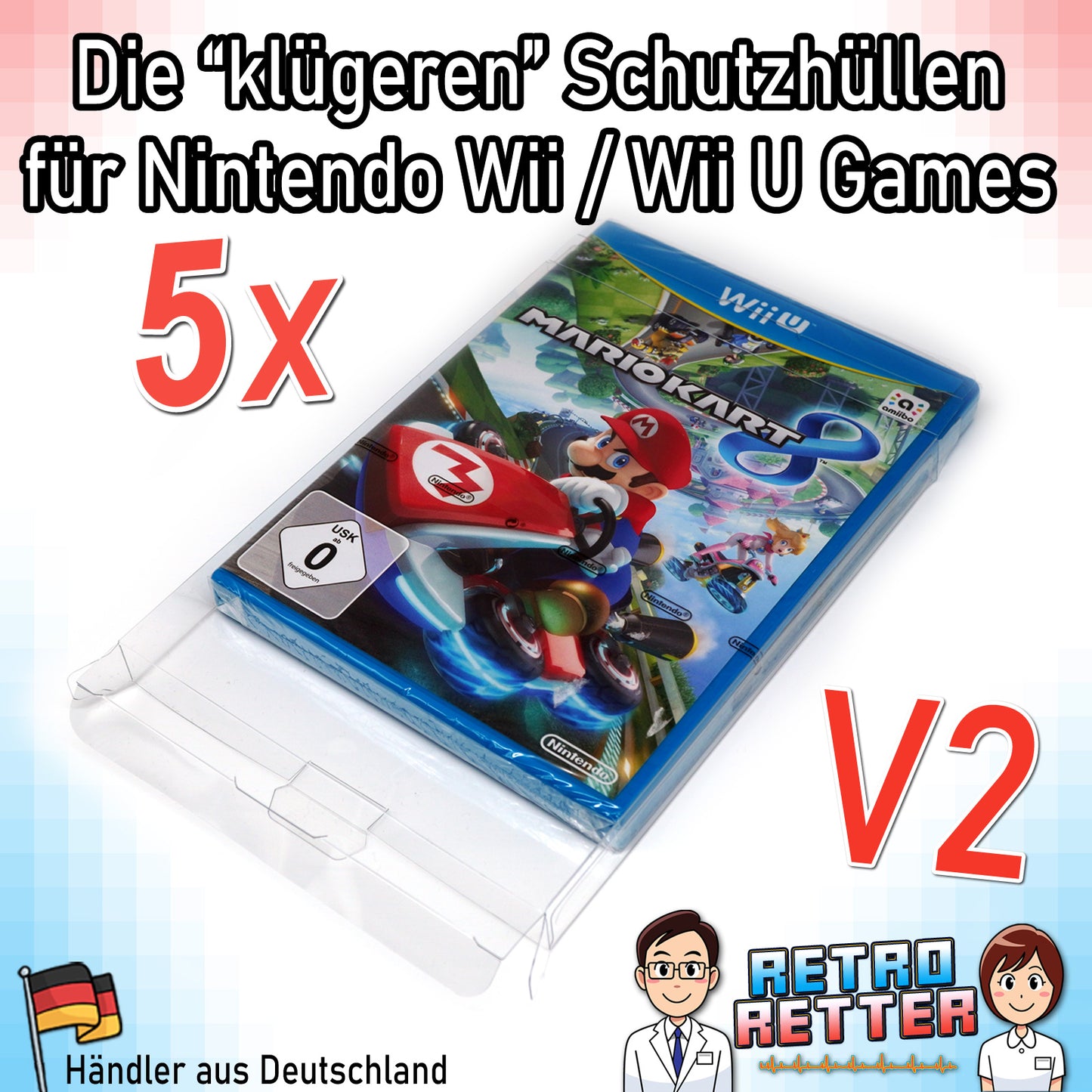 Nintendo Wii & Wii U Spiele OVP Schutzhüllen