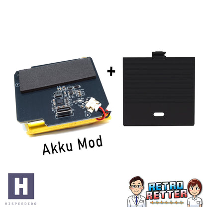 HISPEEDIDO 3,7V Akku Mod für GAME BOY Classic DMG (mit / ohne IPS Kit)