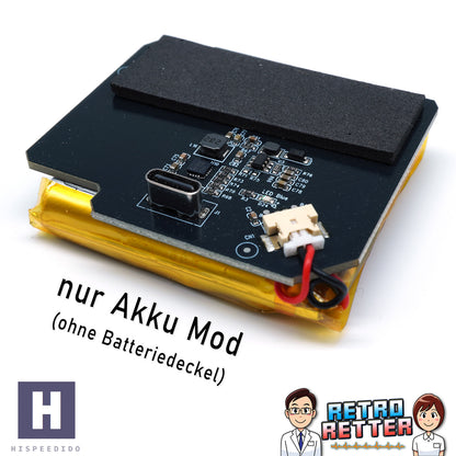 HISPEEDIDO 3,7V Akku Mod für GAME BOY Classic DMG (mit / ohne IPS Kit)