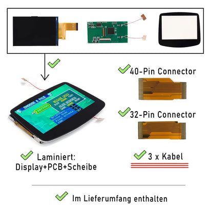 HISPEEDIDO GBA IPS V5 Laminated Set für GAME BOY Advance