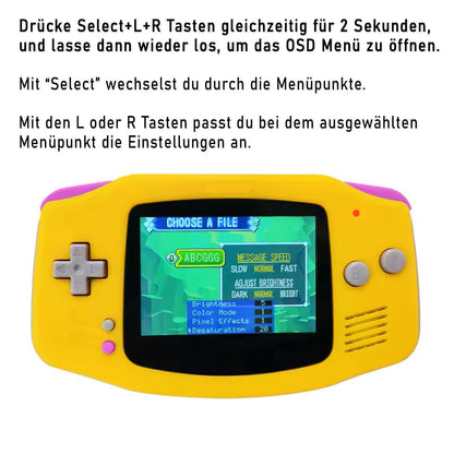 HISPEEDIDO GBA IPS V5 Laminated Set für GAME BOY Advance