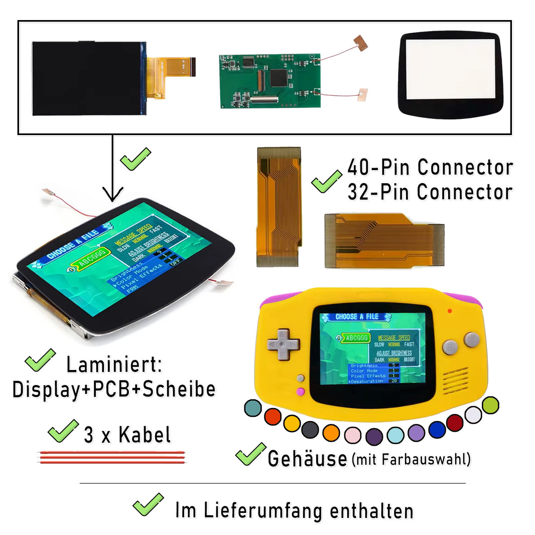 GAME BOY IPS & AMOLED Display Sets – RetroRetter.de