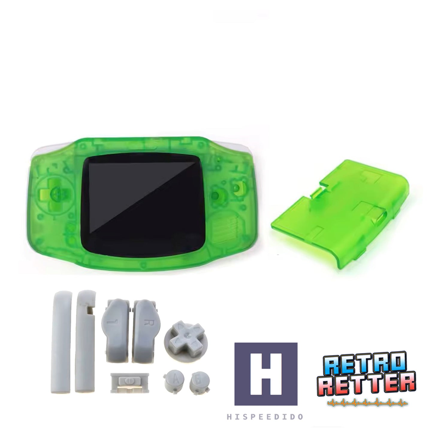HISPEEDIDO GBA Gehäuse für IPS Display Set V5 / V2 für GameBoy Advance