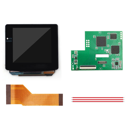 HISPEEDIDO GBC Laminated Q10 AMOLED Set mit OSD und XXL Display für GameBoy Color