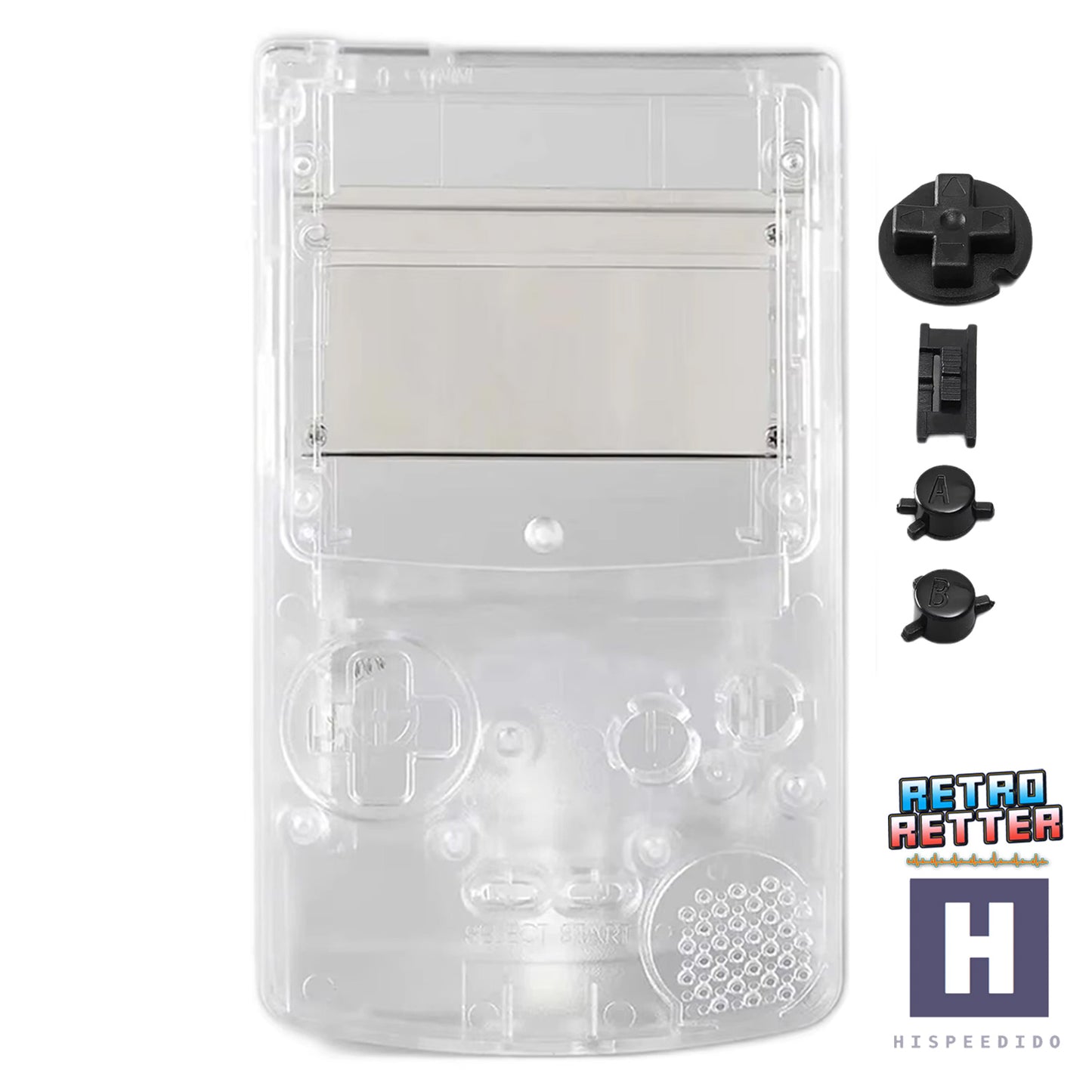 HISPEEDIDO GBC Gehäuse für Q10 AMOLED IPS Display Set für GameBoy Color