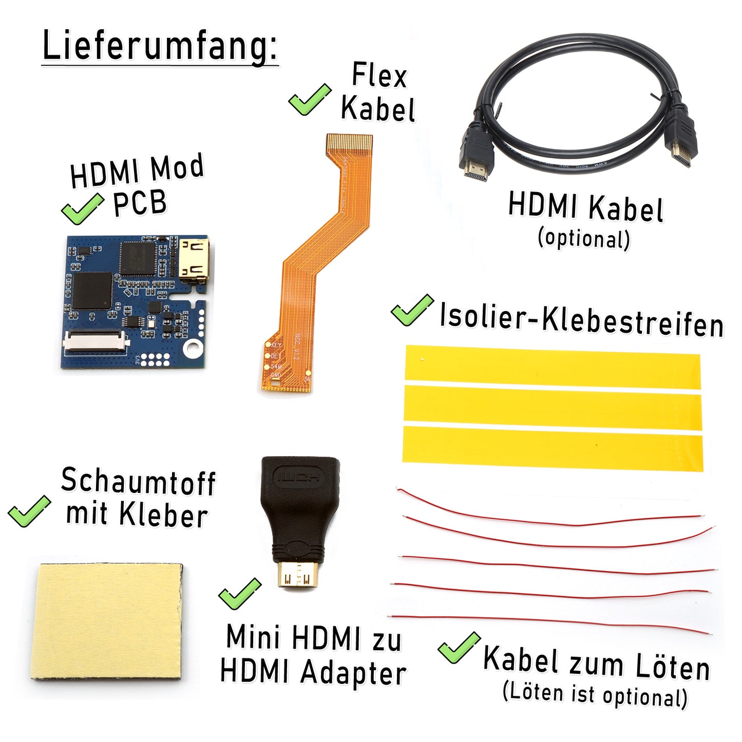 HISPEEDIDO HDMI Mod Umbau Set für Nintendo Game Cube