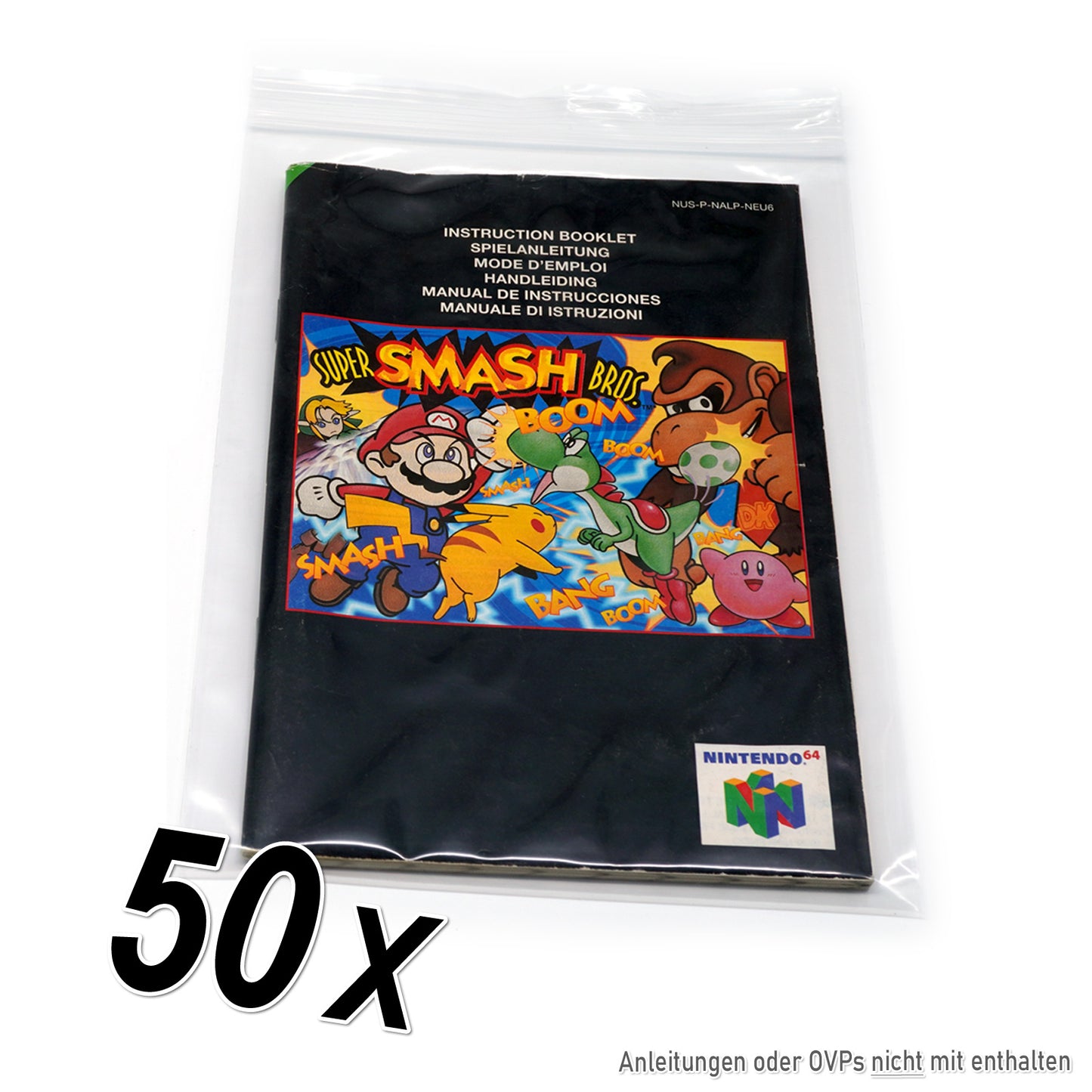 Hüllen für Nintendo 64 Spiele Anleitungen