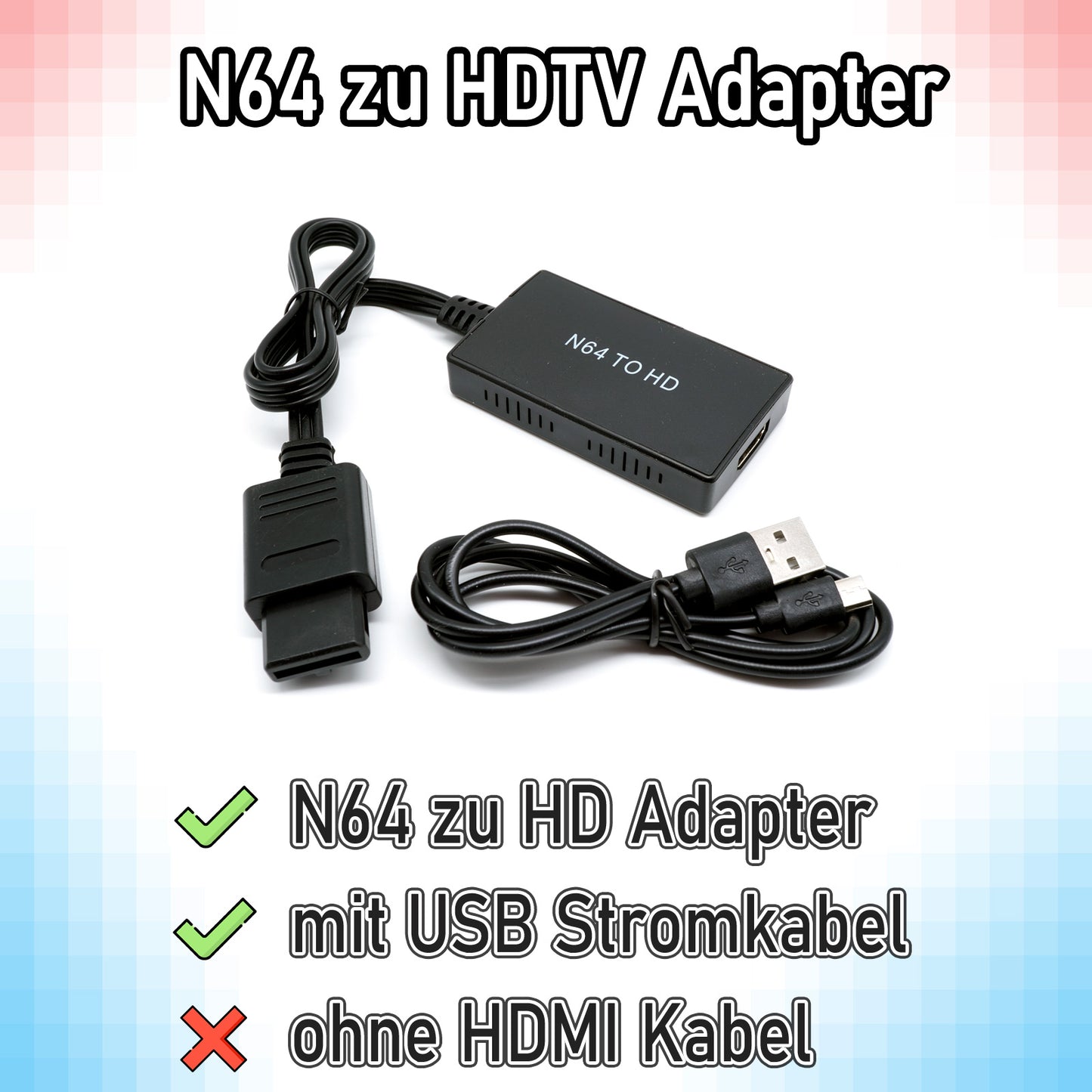 N64 zu HD TV Adapter & HDMI Kabel