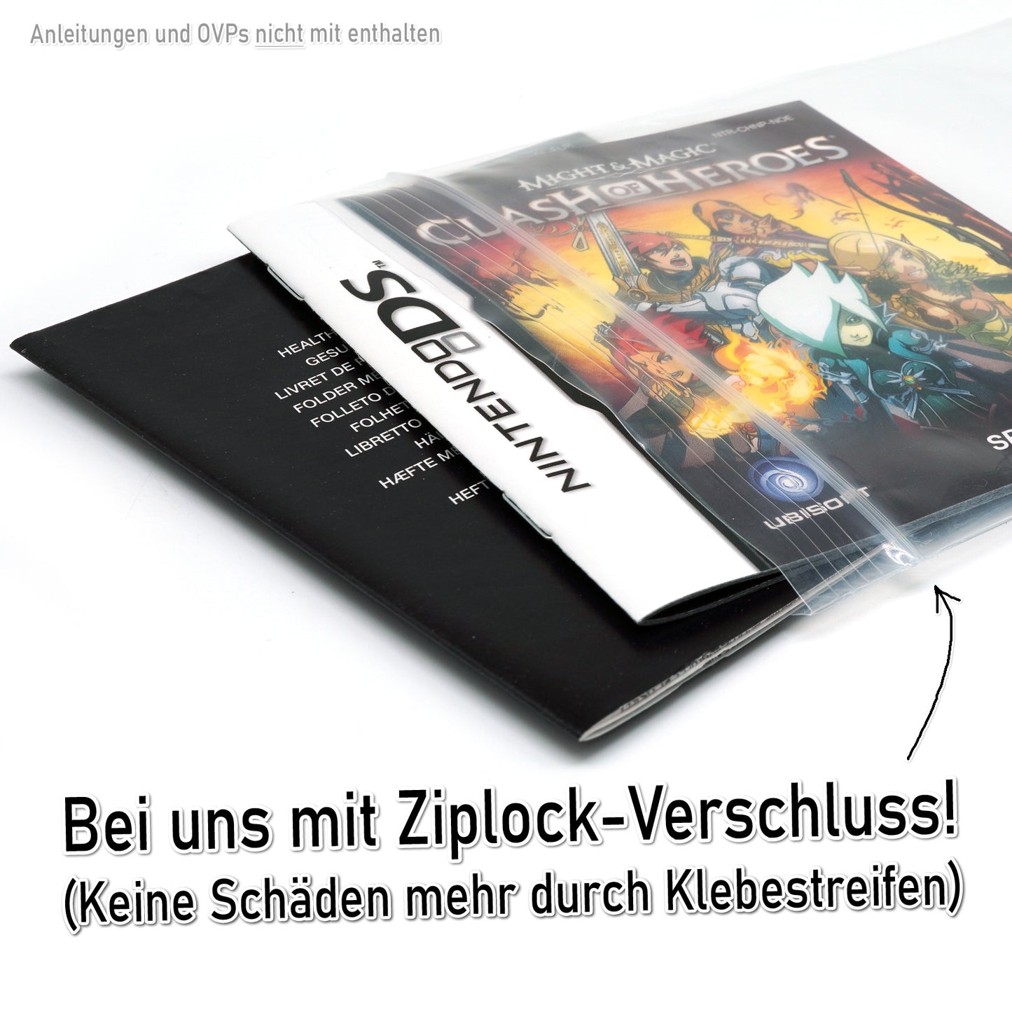 Hüllen für Nintendo DS Spiele Anleitungen
