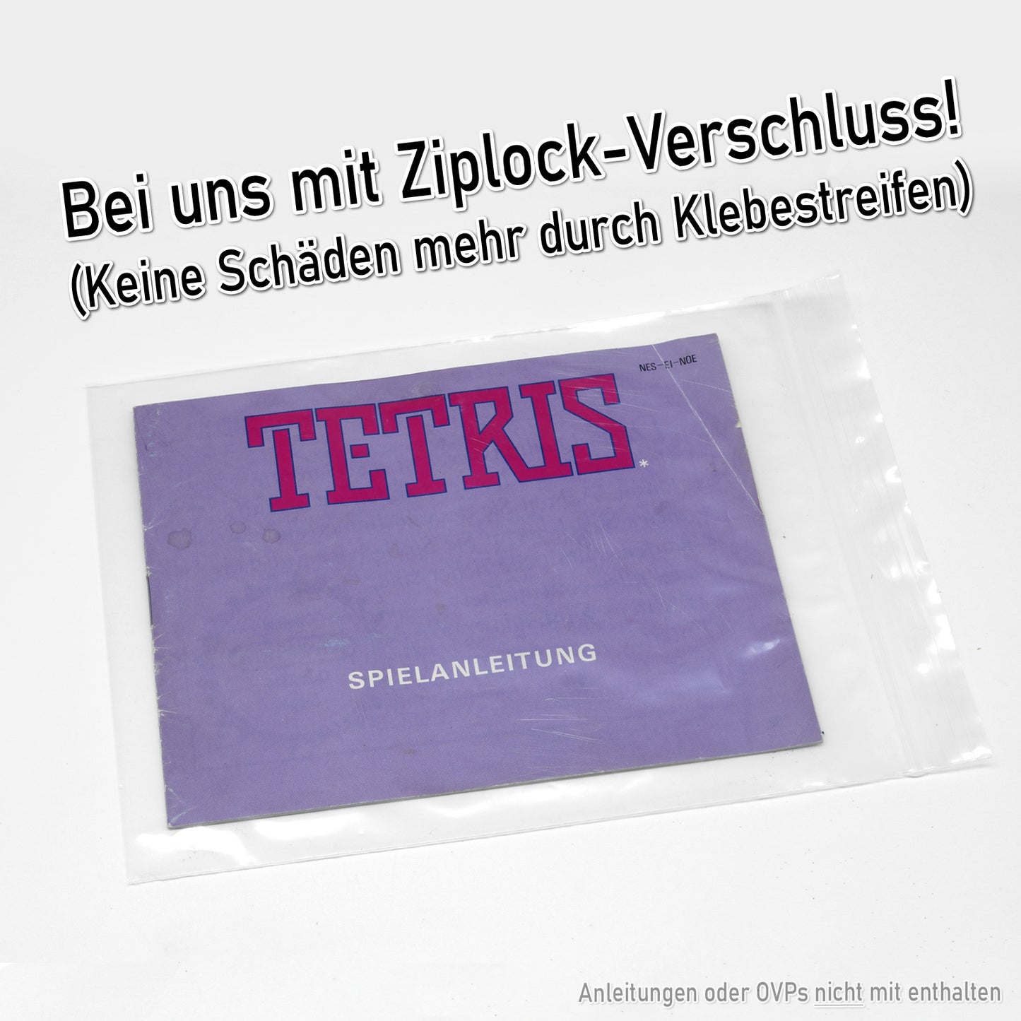 Hüllen für Nintendo NES Spiele Anleitungen