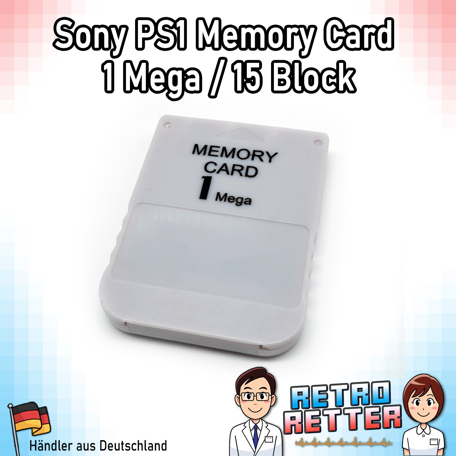 Spielstand Speicherkarte für Sony PlayStation 1 - 1 MB / 15 Blöcke -