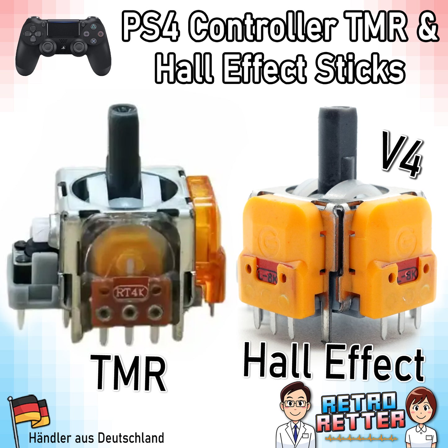 PS4 TMR Sticks / Hall Effect V4 Sticks