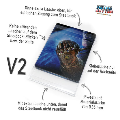 Blu-Ray Film Steelbook Schutzhüllen Exklusives RetroRetter V2 Design!