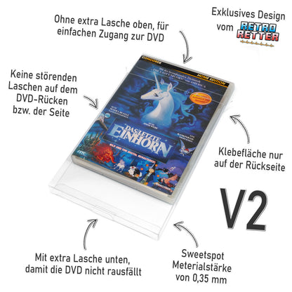 DVD Film Schutzhüllen Exklusives RetroRetter V2 Design!