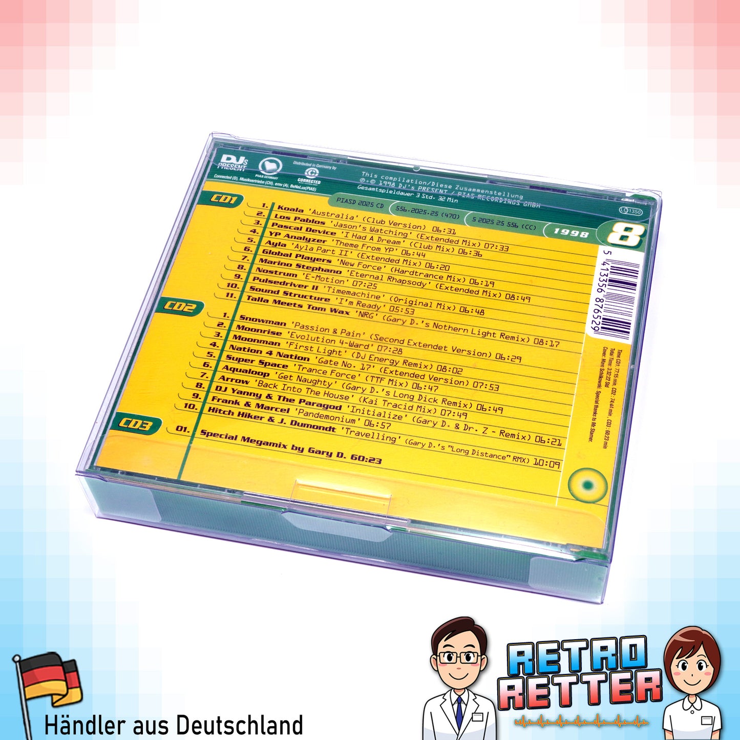 Musik Doppel CD / Multi CD Schutzhüllen Exklusives RetroRetter V2 Design!