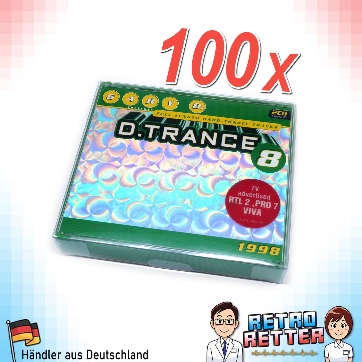 Musik Doppel CD / Multi CD Schutzhüllen Exklusives RetroRetter V2 Design!