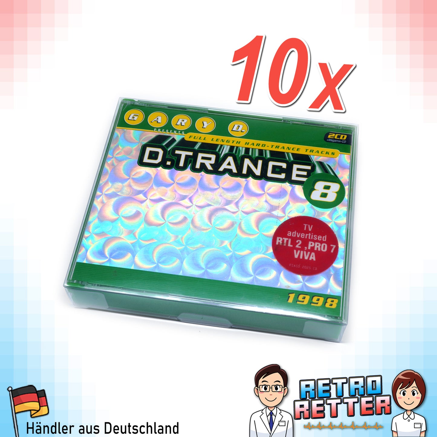 Musik Doppel CD / Multi CD Schutzhüllen Exklusives RetroRetter V2 Design!