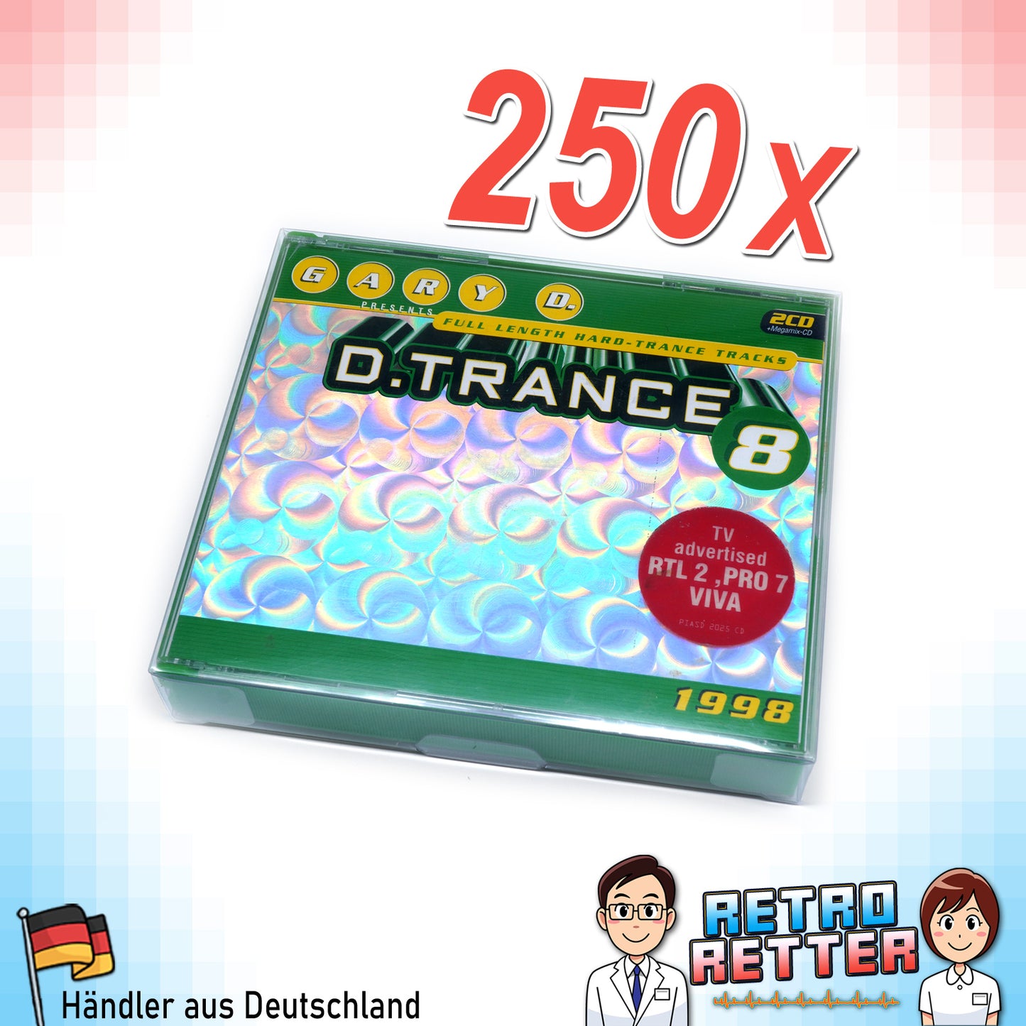 Musik Doppel CD / Multi CD Schutzhüllen Exklusives RetroRetter V2 Design!