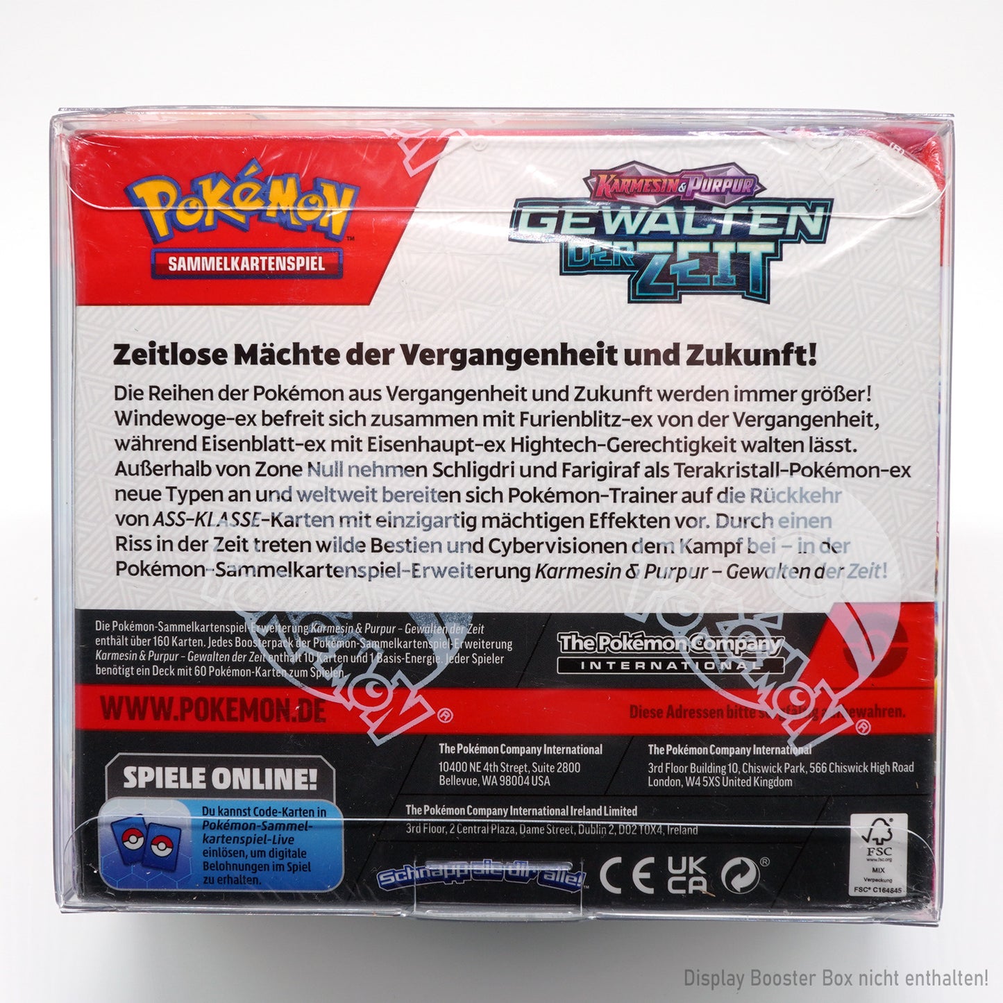 Schutzhülle für Pokemon 36er Booster-Display
