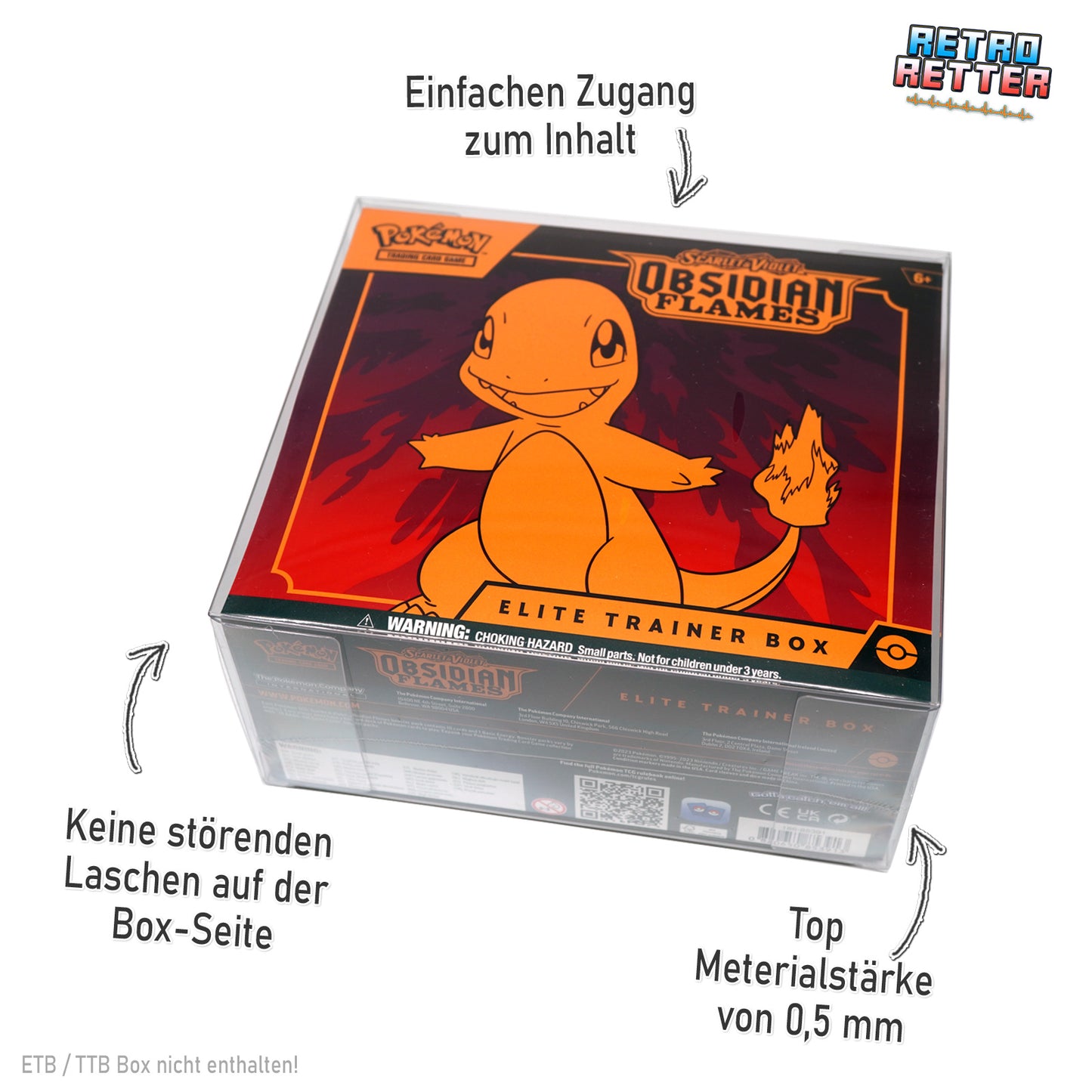 Schutzhülle für Pokemon ETB / TTB Display Box