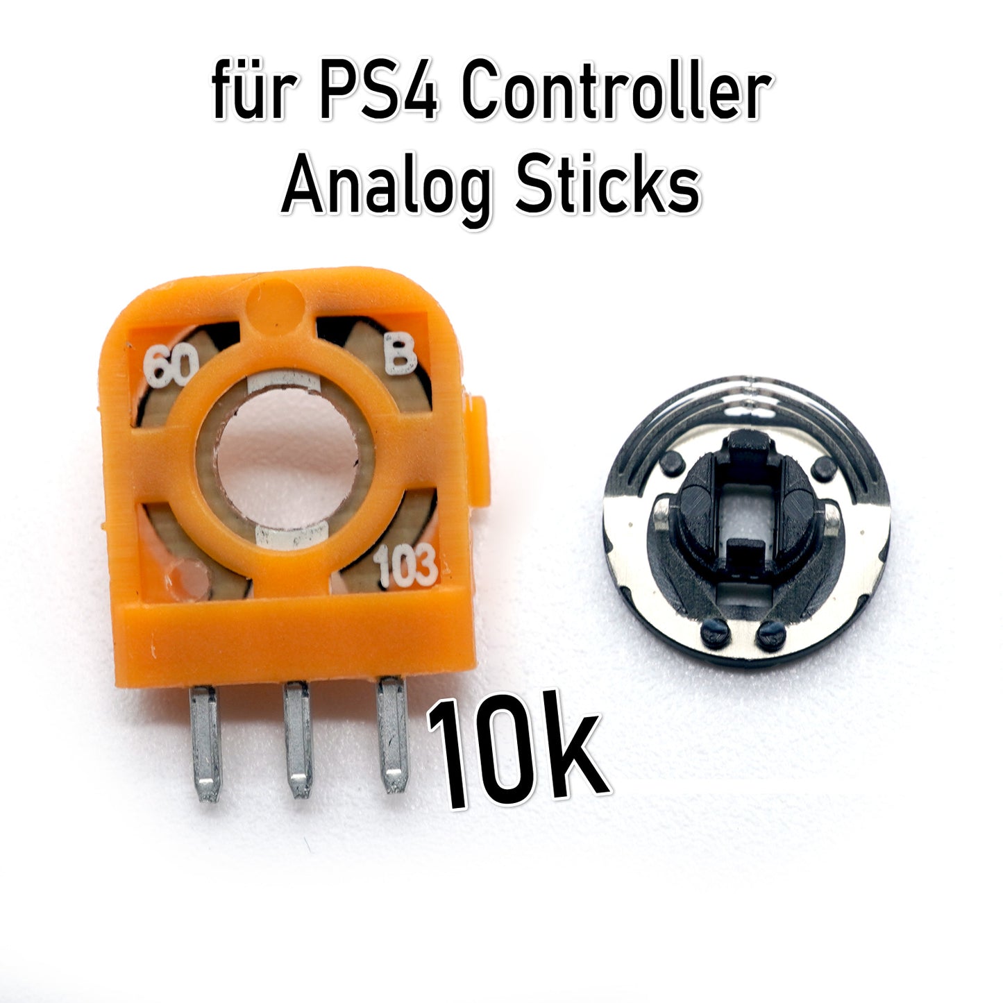 Potis für PS4 Controller Analog-Sticks - Neu, Dritthersteller, 10k Poti orange -