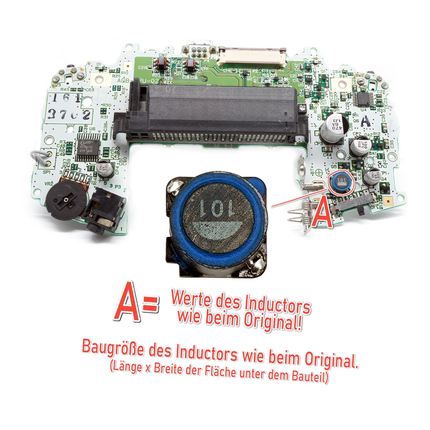 #ReCapKing L1 Induktor für Nintendo GBA Platine