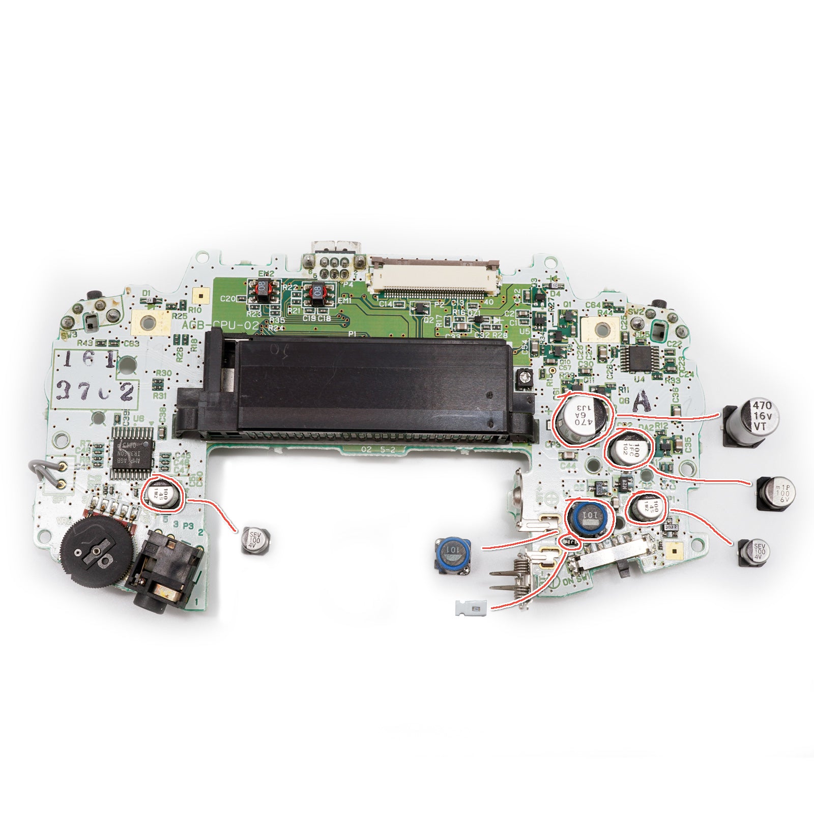 #ReCapKing Set: Sicherungen, Kondensatoren & Induktor für GAME BOY Advance