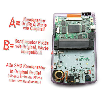 #ReCapKing Kondensatoren Set für GAME BOY Color Platine