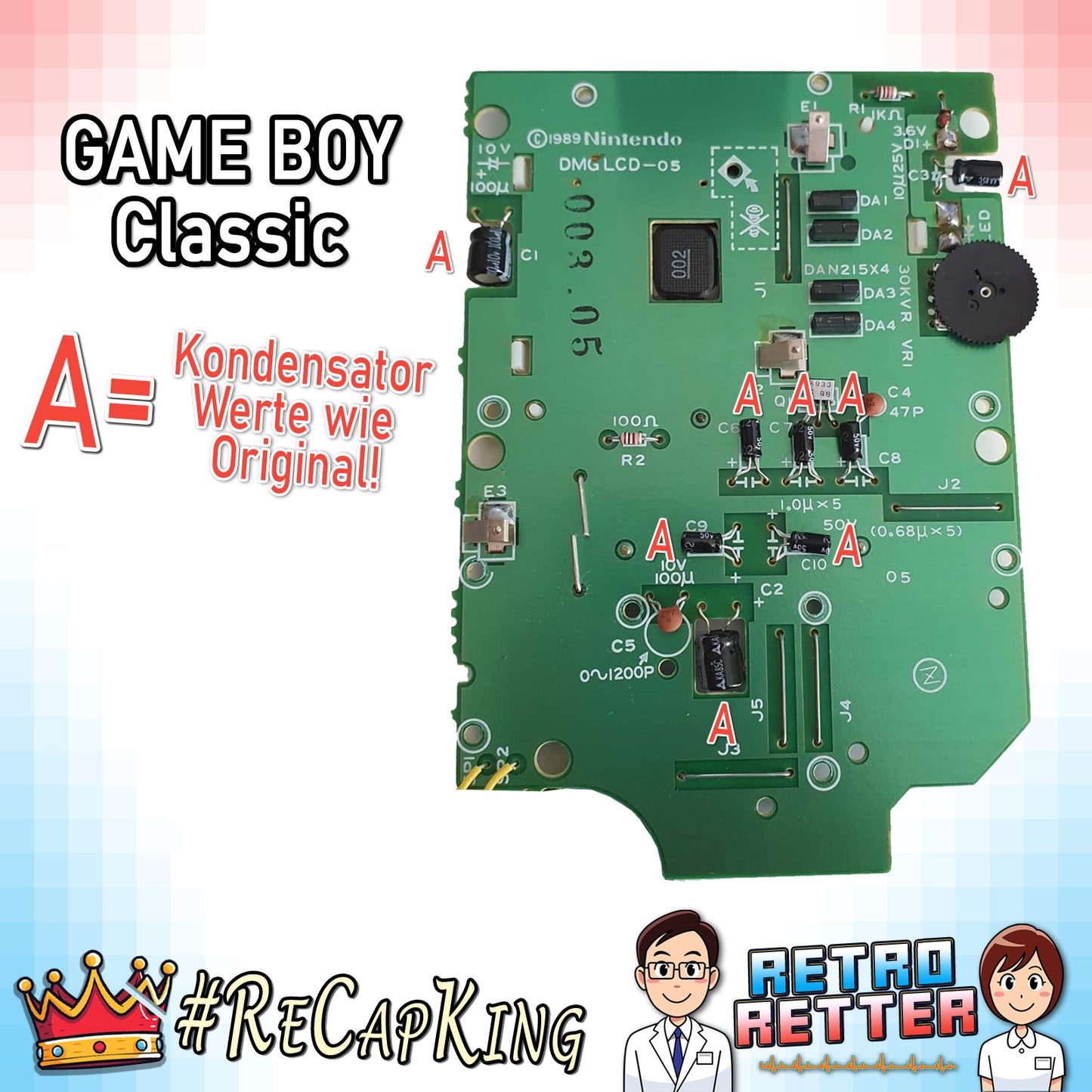 #ReCapKing Kondensatoren + Sicherungen für alle GAME BOY Varianten
