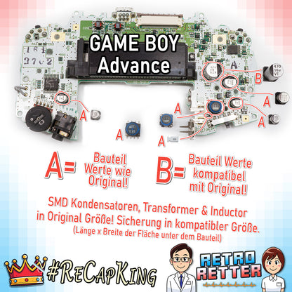 #ReCapKing Kondensatoren + Sicherungen für alle GAME BOY Varianten