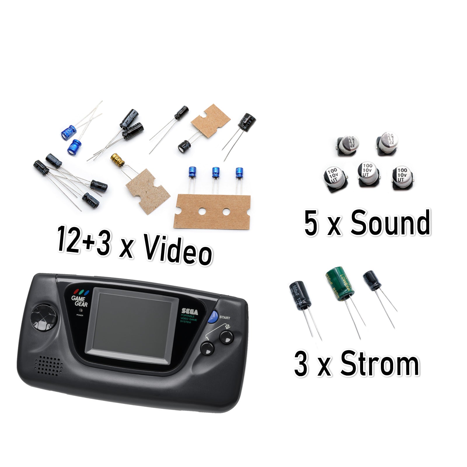 #ReCapKing Precision-Fix Kondensatoren Set - Sega Game Gear Set Auswahl -