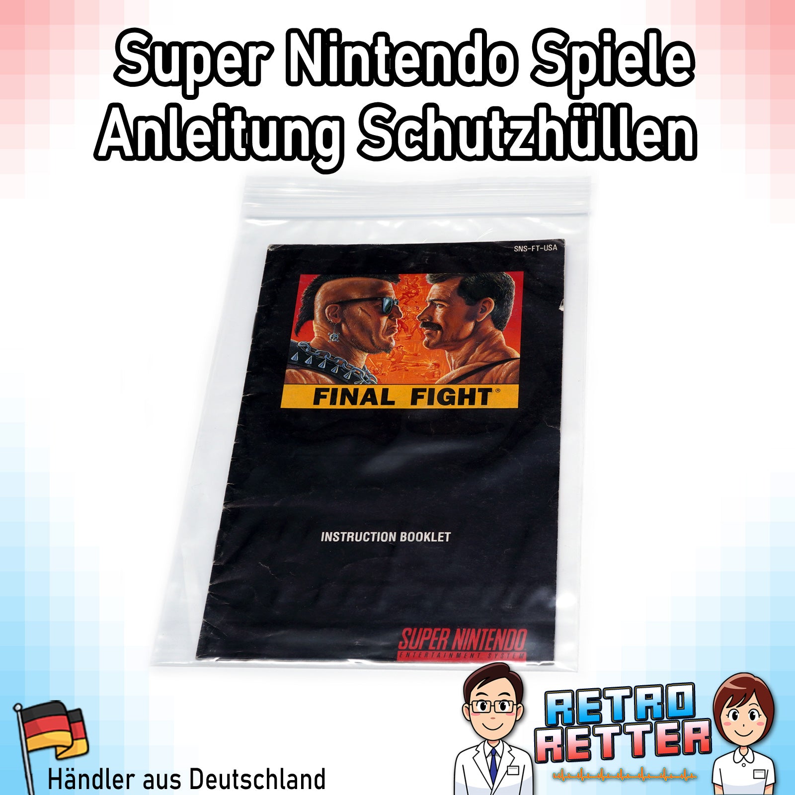 Hüllen für Super Nintendo Spiele Anleitungen